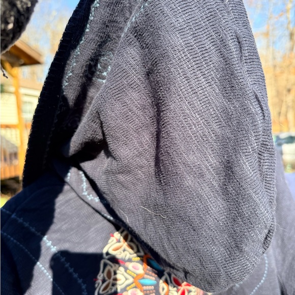 Paparazzi by BIZ Dark Blue Cardigan with Colorful Embroidery - Picture 8 of 12